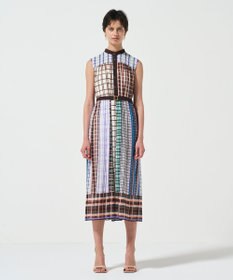 GRACE CONTINENTAL マルチチェックワンピース