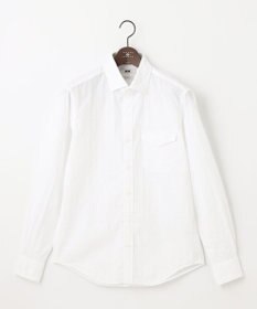 JOSEPH ABBOUD 【キングサイズ・オーガニックコットン使用】オーガニックコードストライプ ホワイトシャツ