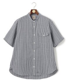 J.PRESS MEN 【KING SIZE】【吸水速乾 / 接触冷感 / 高通気性 / ウォッシャブル】【AERO WAVE SUCKER】バンドカラーチェック シャツ