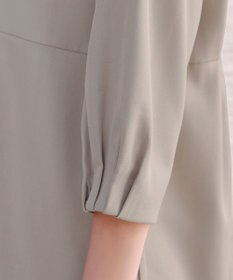 Tiaclasse リボン付きタックフレアチュニック