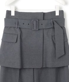 ICB L 【接触冷感・UVケア・撥水・洗える】LooseWeave  スカートレイヤードワイドパンツ