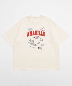 WEGO 【速乾/ひんやり/ユニセックス着用ITEM】接触冷感フロッキープリントグラフィックT（SS）