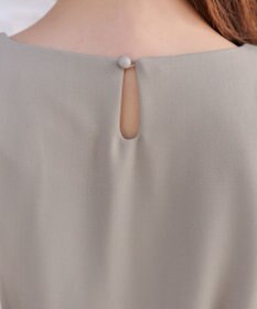 Tiaclasse リボン付きタックフレアチュニック