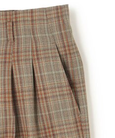BEIGE， SELMA / チェックウールハイウエストタックパンツ