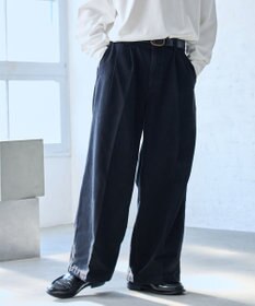 WEGO 【ウエストゴム】スーパーバギーデニムスラックス