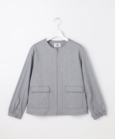 J.PRESS LADIES L TCリネン ドライツイル ノーカラー ブルゾン