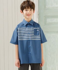 J.PRESS KIDS 【140-170cm】TCブロード パネルボーダープリント シャツ
