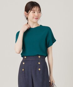 ANY SIS 【洗える】ボトルネックフレンチスリーブ ニットT