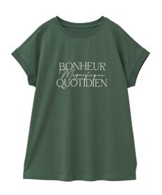 Green Parks フレンチスリーブ筆記体ロゴチュニック