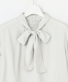 J.PRESS LADIES S 【洗える】ヌーディスバックサテン ボウタイ ブラウス