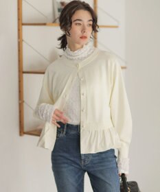 組曲 【WEB限定】フラワーチュールタートルネック カットソー