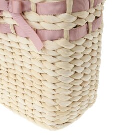 Maison de FLEUR フリルハンドルメイズリボンカゴバッグ