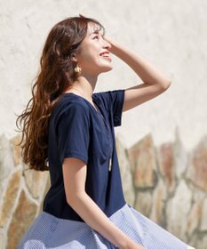 Tiaclasse 【洗える】イレギュラーヘムチュニックブラウス