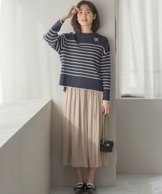 組曲 L 【WEB限定カラーあり】ギャザーライトデシン パンツ