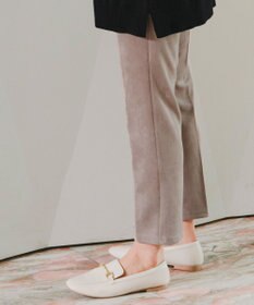 Tiaclasse 【洗える】スエードポンチテーパードパンツ