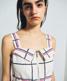 GRACE CONTINENTAL ロープチェックワンピース