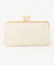 UNBILLION perche 抗菌レザー型押しがま口長財布