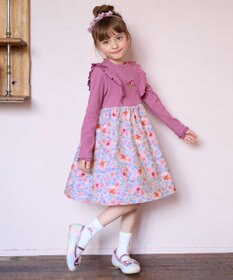 ANY KIDS 花柄ドッキングワンピース