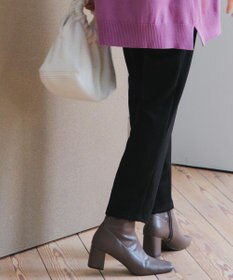 Tiaclasse 【洗える】スエードポンチテーパードパンツ