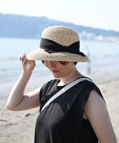 石田製帽 細麦ストローハット カサブランカ