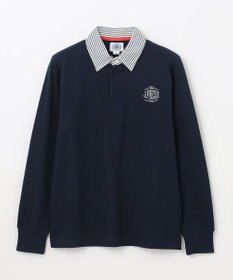 J.PRESS KIDS 【140-170cm】柄襟ラガー 長袖ポロシャツ