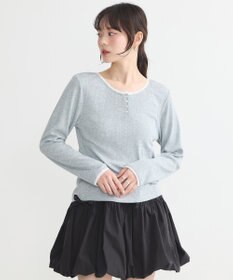 earth music&ecology アイレットジャカードタイトプルオーバー