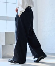 WEGO 【ウエストゴム】スーパーバギーデニムスラックス