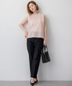 23区 S 【UVケア/洗える】コンパクトクロス テーパード パンツ