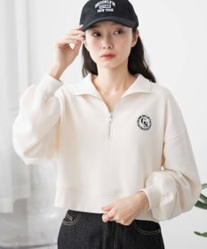 WEGO ハーフジップショートスウェット