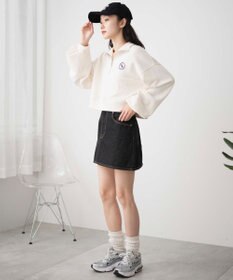 WEGO ハーフジップショートスウェット