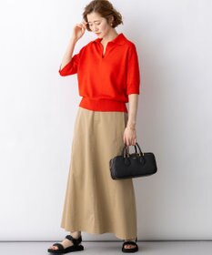 23区 【先行予約】ピュアリネン スキッパー ポロニット