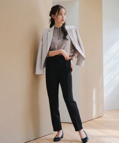 Tiaclasse 【洗える】スエードポンチテーパードパンツ