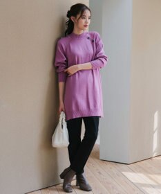 Tiaclasse 【洗える】スエードポンチテーパードパンツ