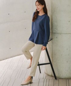 Tiaclasse 【洗える】スエードポンチテーパードパンツ