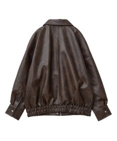 Green Parks ・ＥＬＥＮＣＡＲＥ　ＤＵＥ　合皮ステンカラーブルゾ