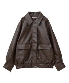 Green Parks ・ＥＬＥＮＣＡＲＥ　ＤＵＥ　合皮ステンカラーブルゾ