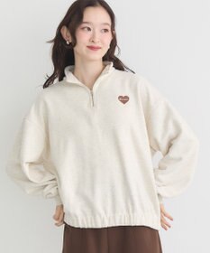 earth music&ecology Ｃｈａｍｐｉｏｎ×ｅｍａｅハーフジップハートスウェット