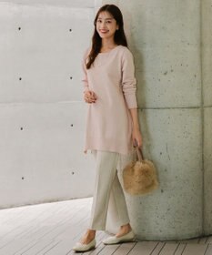 Tiaclasse 【洗える】スエードポンチテーパードパンツ