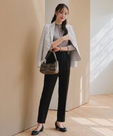 Tiaclasse 【洗える】スエードポンチテーパードパンツ