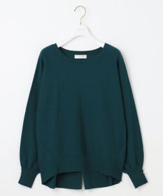 ANY SIS 【CICA加工・選べる9色展開】クルーネックバックスリット ニット