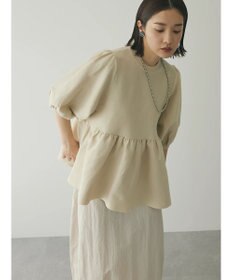 Green Parks armonia. ウエストギャザー袖ボリュームニット