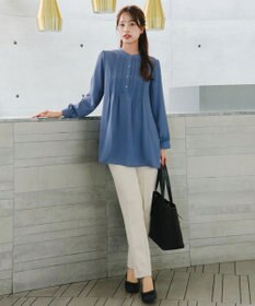 Tiaclasse 【洗える】スエードポンチテーパードパンツ