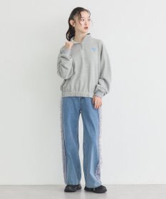 earth music&ecology Ｃｈａｍｐｉｏｎ×ｅｍａｅハーフジップハートスウェット