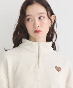 earth music&ecology Ｃｈａｍｐｉｏｎ×ｅｍａｅハーフジップハートスウェット