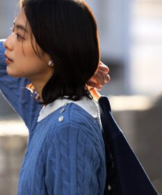 組曲 レースコンビセーラーカラー ブラウス