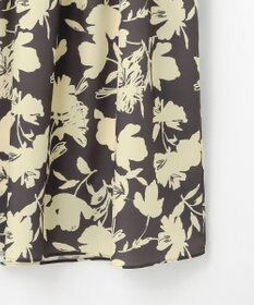 自由区 バイカラーフラワープリント ワンピース