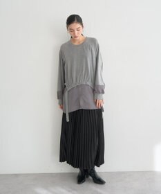 YECCA VECCA サテンプリーツスカート