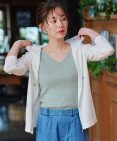 Tiaclasse L 【小倉優子さん着用】【洗える】サマーニットショートパーカー