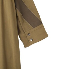 YECCA VECCA リブMIXシアーオーバーシャツ