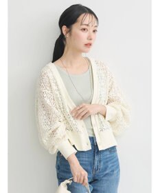 earth music&ecology ラッセルレースカーディガン